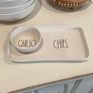 Rae Dunn Queso & Chips Dish